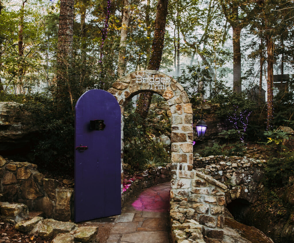 The bridges trail at Rock City.