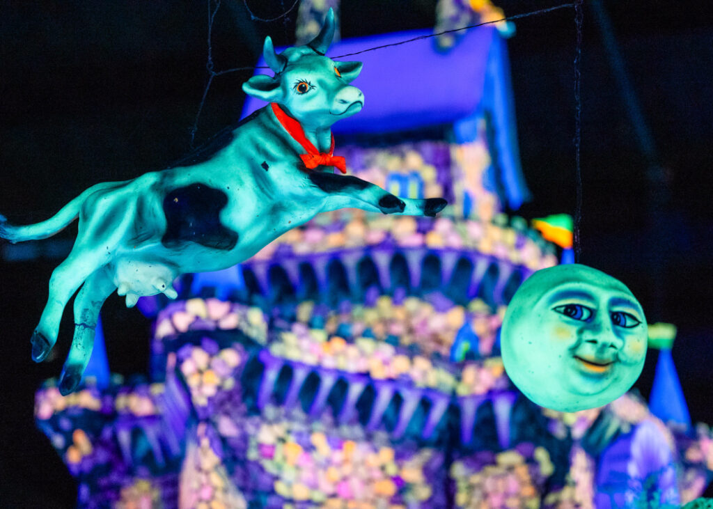 Whimsical scenes in Fairyland Caverns, a highlight of kid-friendly hiking trails with views in Chattanooga.