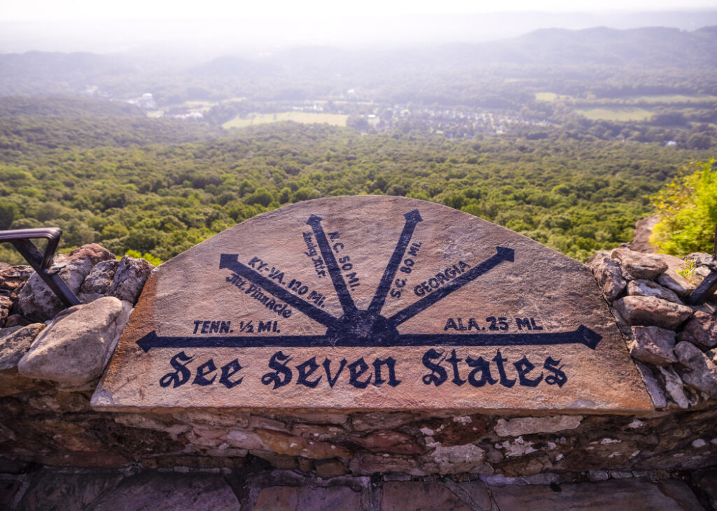 Panoramic vista at Lover's Leap featuring scenic kid-friendly hiking trails with views across seven states.