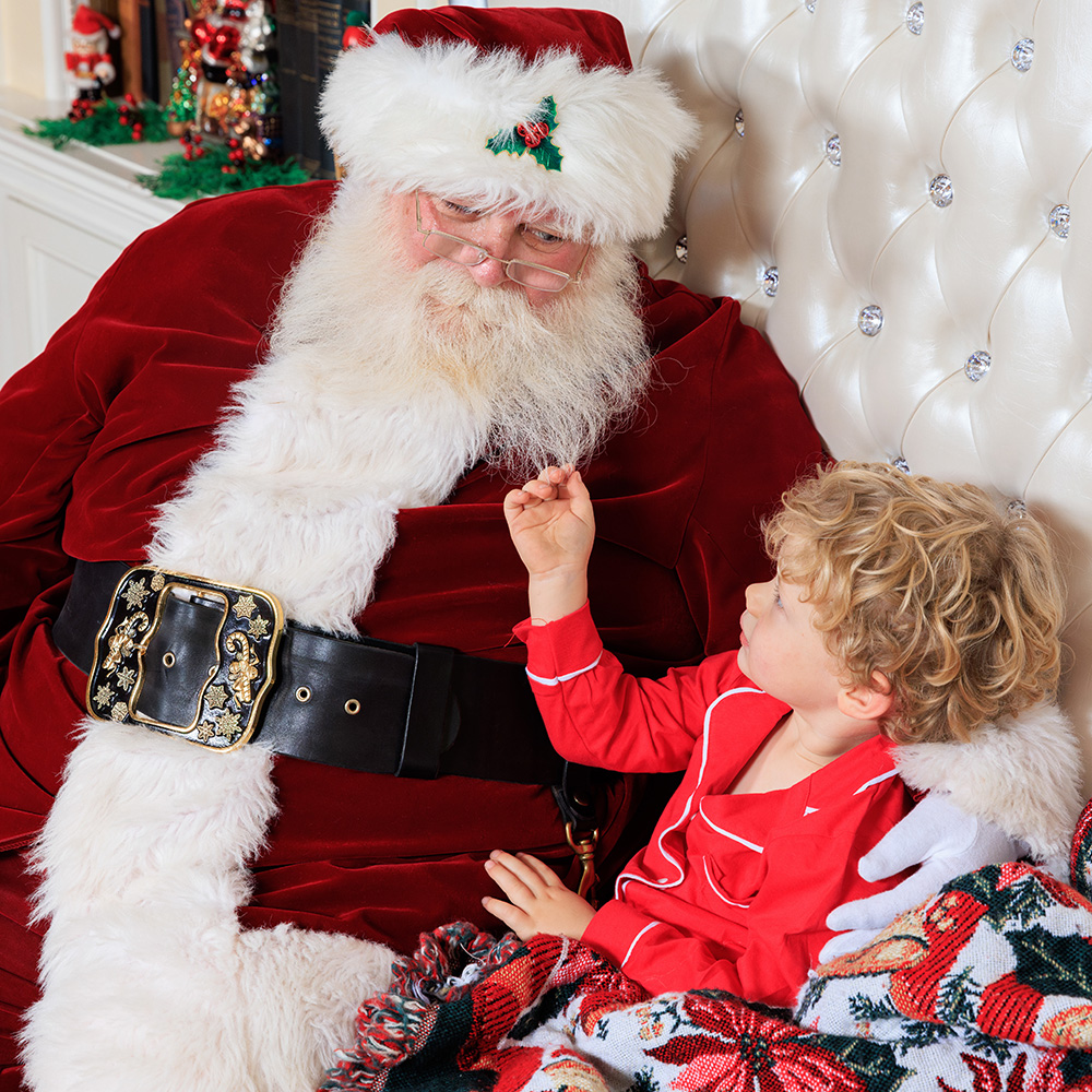 Child with Santa.