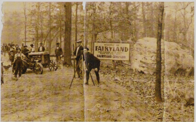 Surveyors at Fairyland Estates, Lookout Mountain, Tenn. circa 1923. Photograph courtesy of Chattanooga History Center.